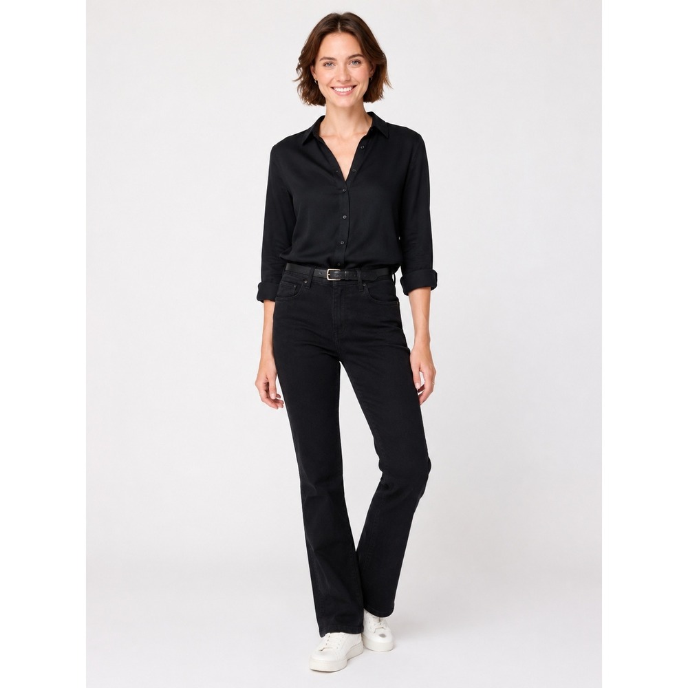 Pilcro Anthropologie Black Jeans Size 26 Straight Leg Denim